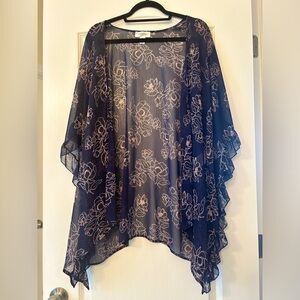 Motherhood maternity floral ruffle hem cover up